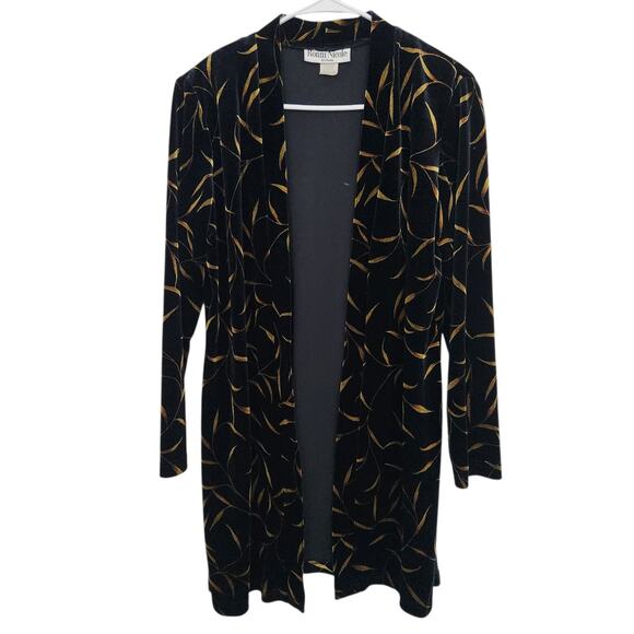 Ronni Nicole Vintage Velvet Open Front Cardigan‎ 8 Retro 90's Coastal Grandma - Picture 1 of 10